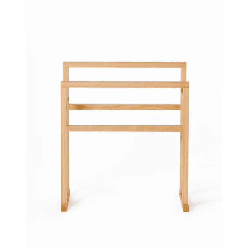 Mezza Large towel rail, H80 x W65 x D24cm, Oak