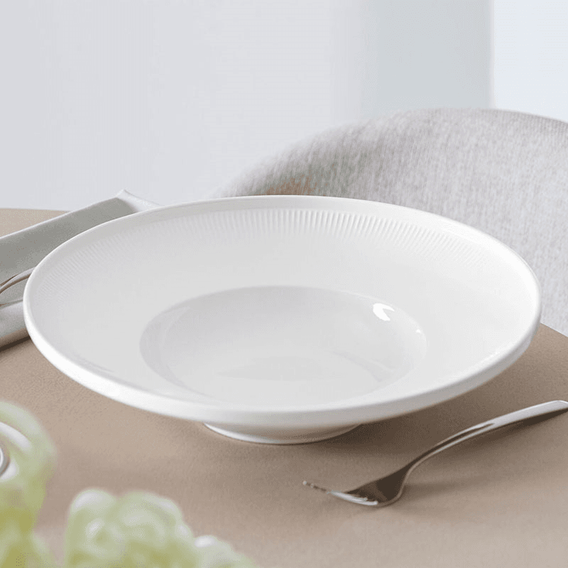 Afina Deep Plate, D29cm, White