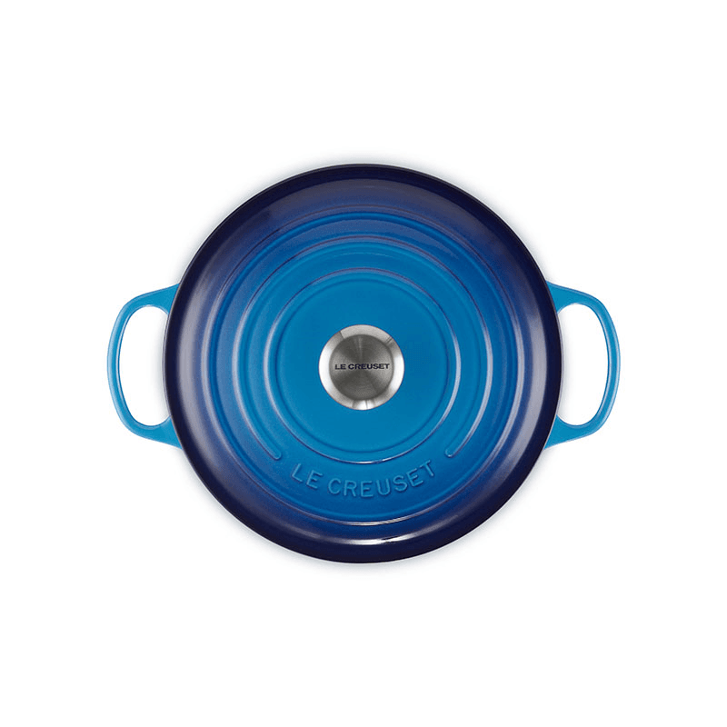 Signature Cast Iron Round Casserole, 26cm, Azure