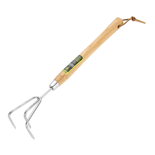 Image showing the 3 prong cultivator, 12", Natural/Silver product.