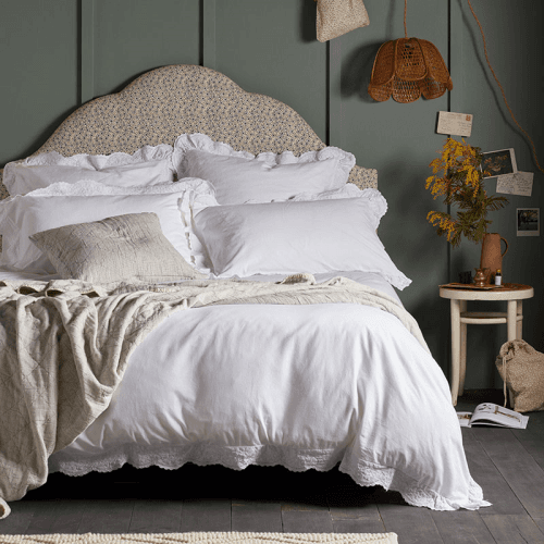 Image showing the Elsie Duvet Cover, King, White product.
