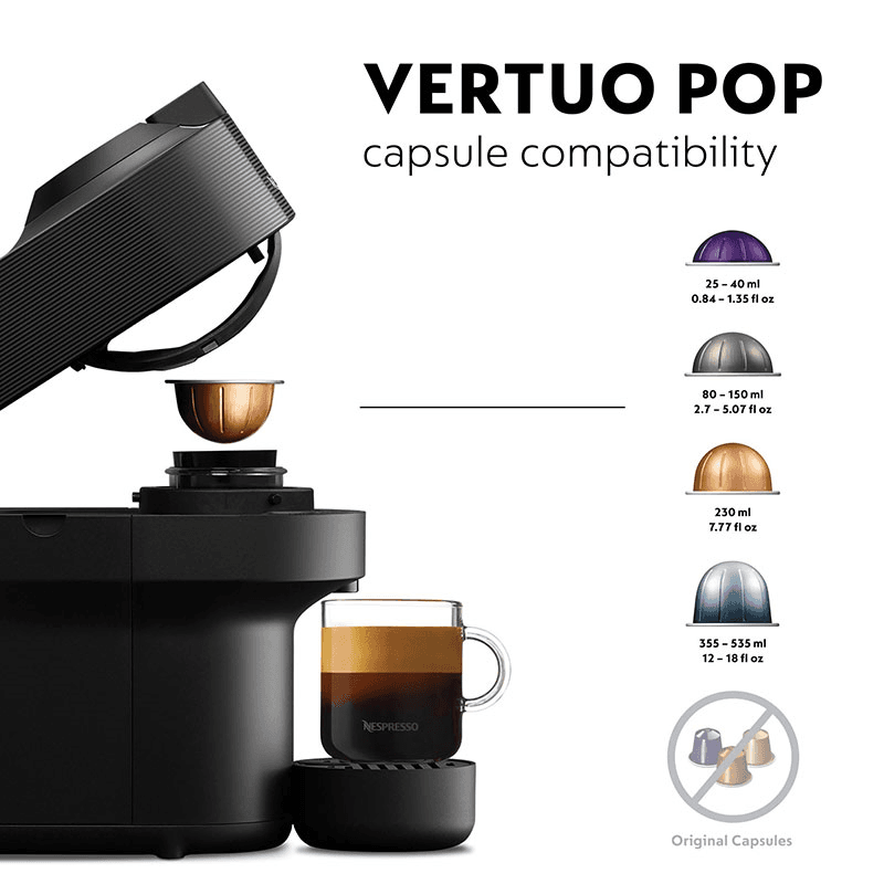 Vertuo Pop Coffee Machine, Black