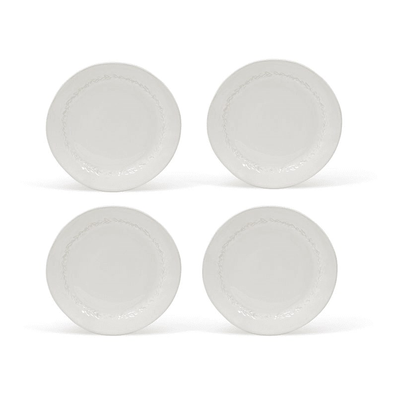 Overton Set of 4 Dinner Plates, D28cm, White