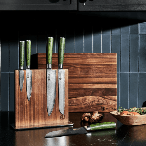 Image showing the Japanese Damascus 6 Piece Knife Set & Block, Steel product.