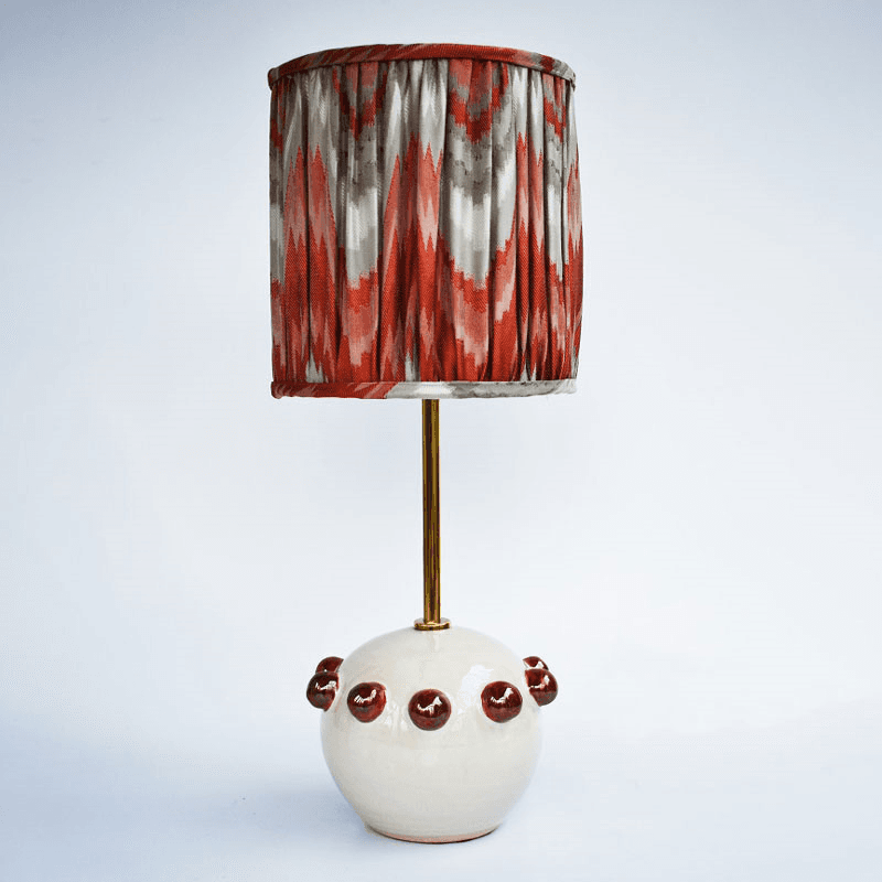 Carnival Collection Zoe Hand Thrown Ceramic Table Lamp Base Only, Bronze/Amber