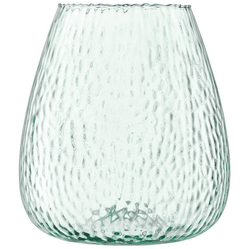 Canopy Seed Vase, H25cm, Clear Recycled Glass