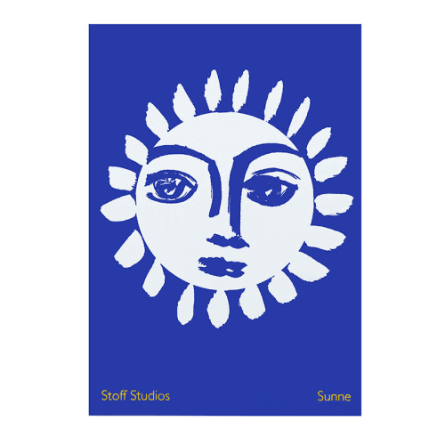 Image showing the Sunne Print, 60 x 42cm, Azure product.