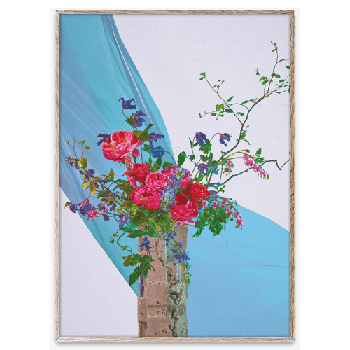 Image showing the BLOOM 05 Art Print, 50 x 70cm, Turquoise product.
