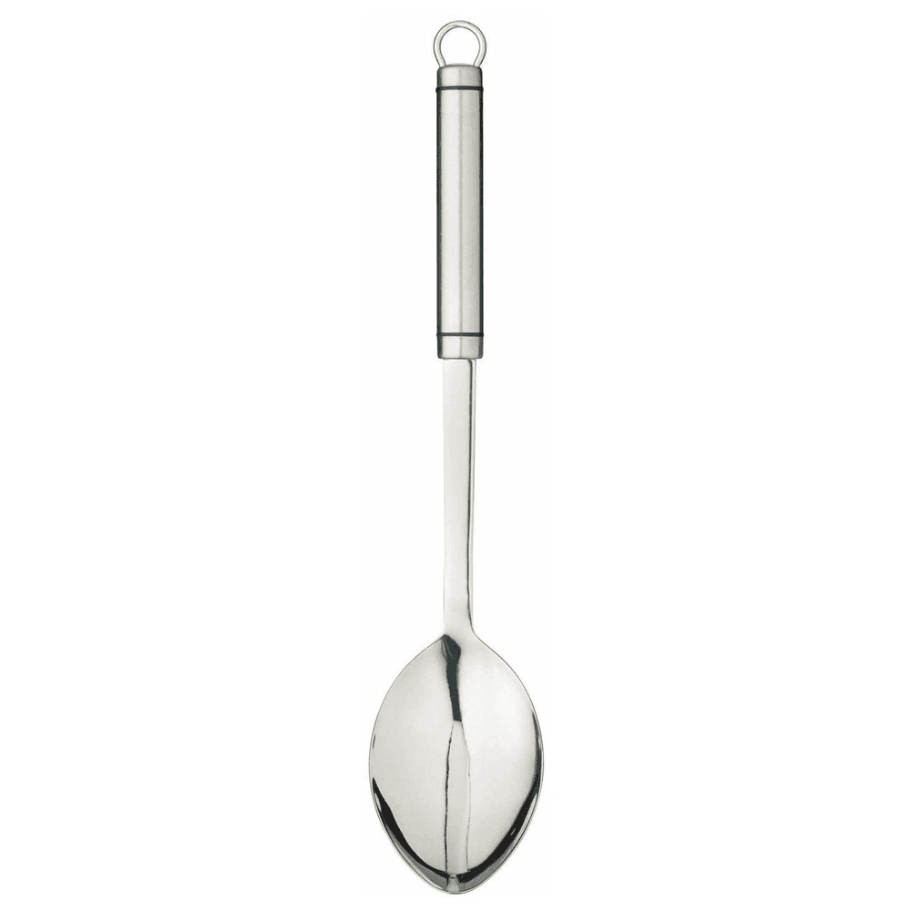 Oval Handled Cooking spoon, stainless steel