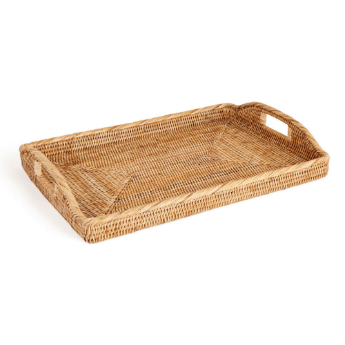 Image showing the Rattan Serving Trays, Large, Natural product.