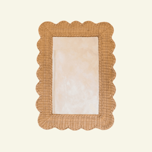 Image showing the Mimi Scalloped Mirror, 58cm, Natural product.