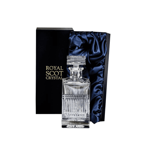 Image showing the Art Deco Square Spirit Decanter, 700ml, Clear product.