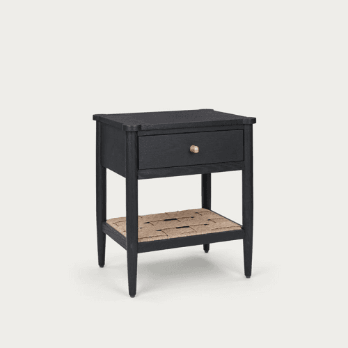Image showing the Frome Rectangular Side Table, Warm Black product.