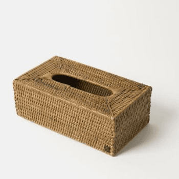 Image showing the Tissue Box, Heho, Rectangular, Natural, Brown product.