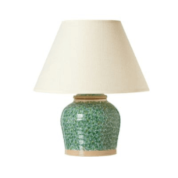 Lamp Base, Lawn Green, Ceramic, 7"