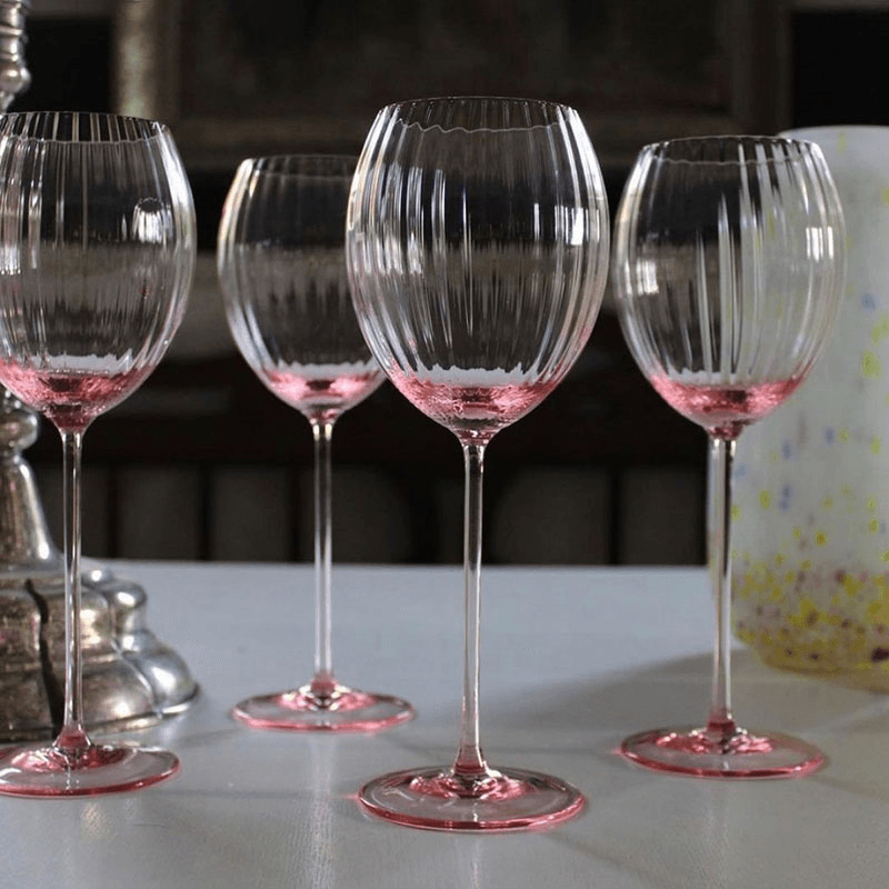 Lyon Set of 2 White Wine Glasses, 380ml, Rosa