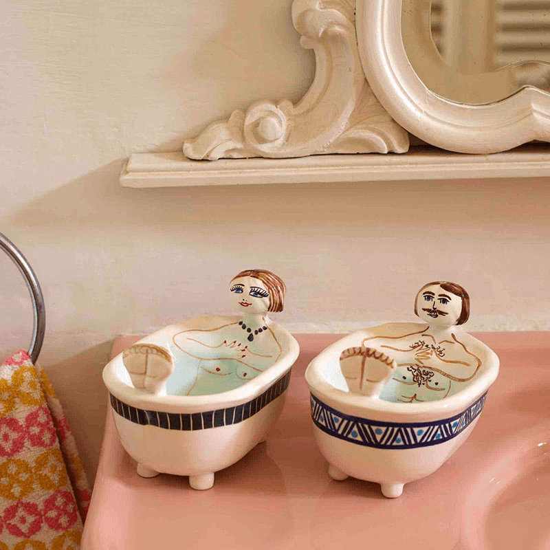 Michelangelo Bath Soap Dish, W7 x H16cm, Multi