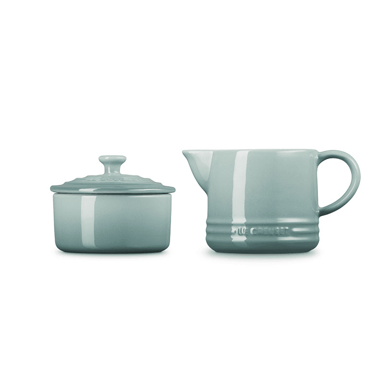 Stoneware Signature Milk and Sugar Set, Sea Salt