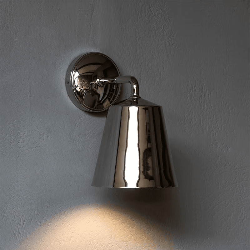 Richmond  Wall Light, H17cm, Polished Nickel