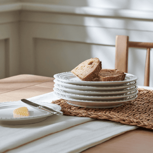 Image showing the Bowsley Set of 6 Side Plates, D20cm, White product.