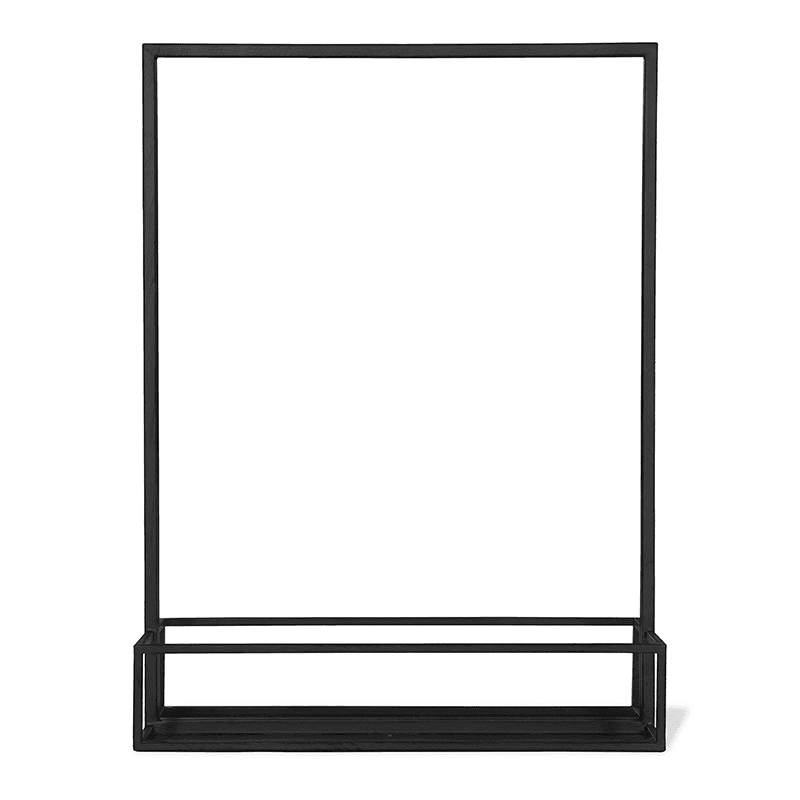 Sapperton Mirror with Shelf, H80cm, Black