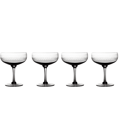 Image showing the Ovals Set of 4 Cocktail Glasses, 210ml, Smoky product.
