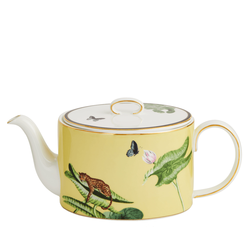 Wonderlust Waterlily Teapot, 1L, Yellow/Floral