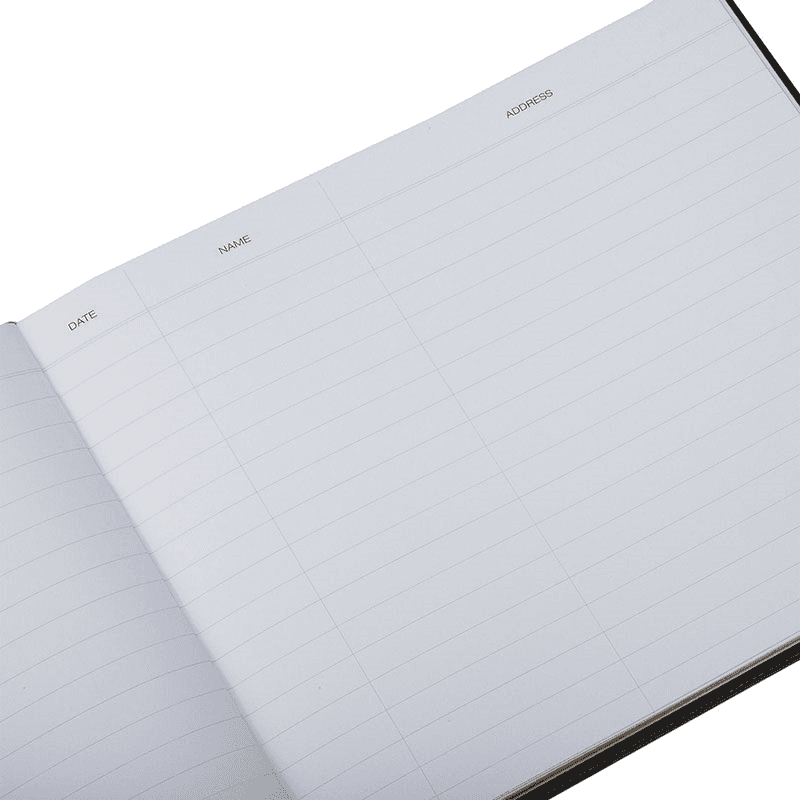 Traditional Plain Page Visitors Book, 23.5 x 28.5cm, Blue