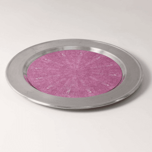 Image showing the Duchess Serving Tray, D53cm, Pink Shagreen product.