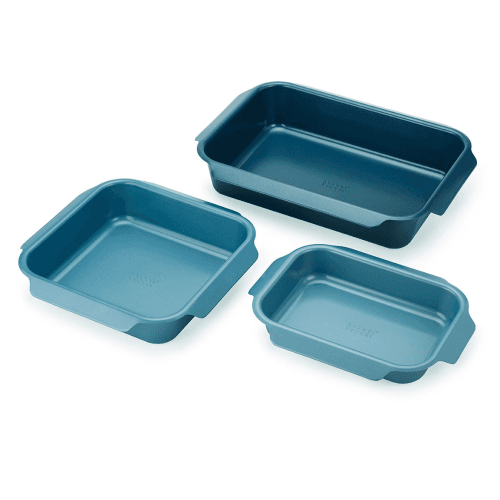 Image showing the Nest Set of 3 Roasting Trays, Blue product.