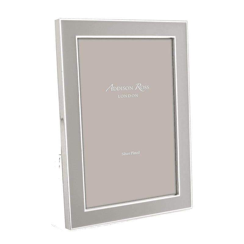 Enamel Photo Frame, 8 x 10", Chiffon Grey