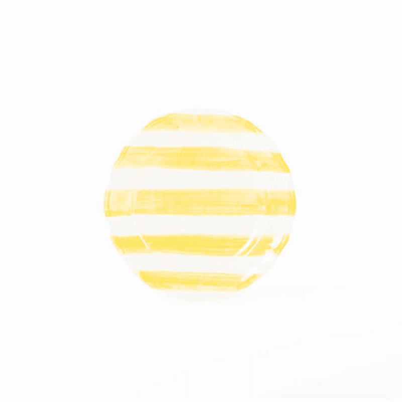 Stripes Plate, D21cm, Yellow