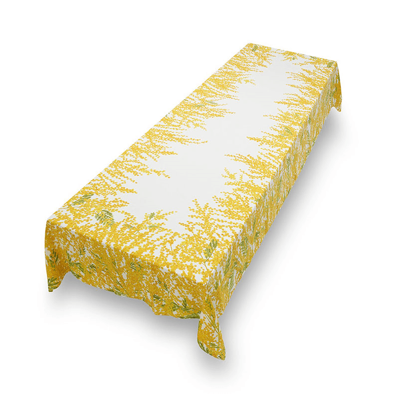 Mimose Linen Tablecloth, 250cm x 165cm, Yellow