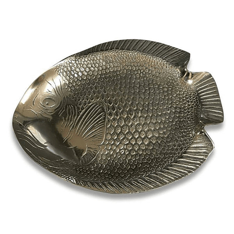 Fish Serving Platter, L38 x W29.5 cm, Silver