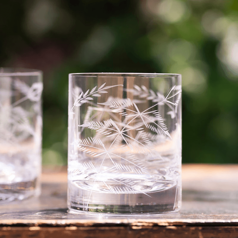 Fern Pair of Whisky Glasses, 300ml, Glass