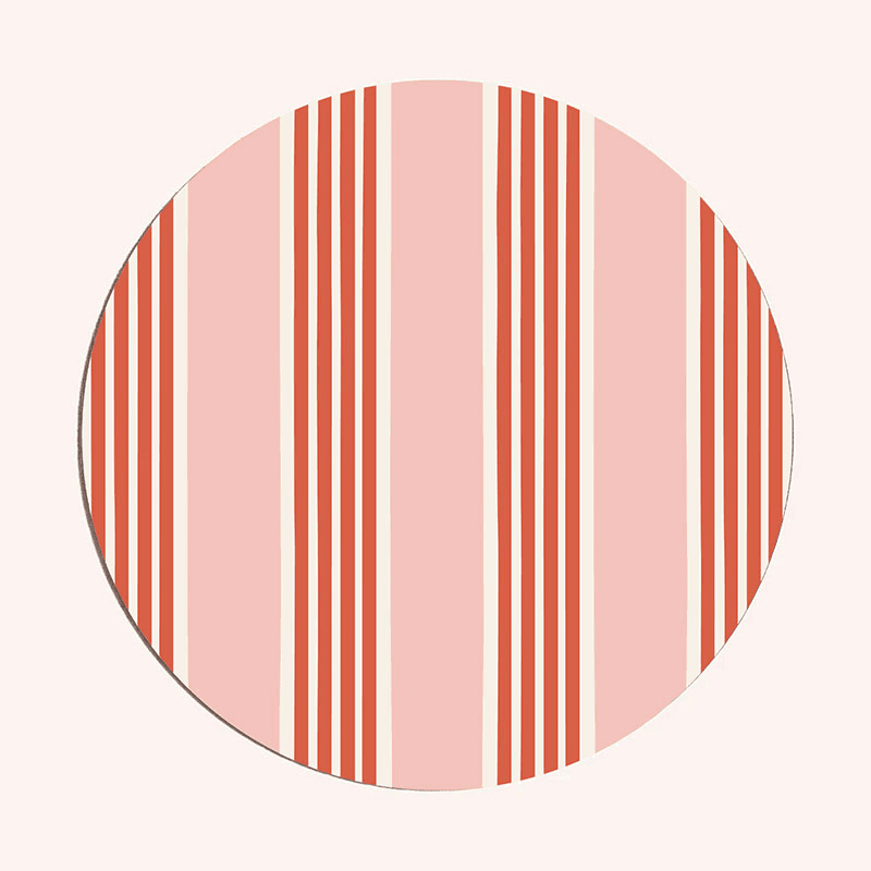 Amalfi Stripes Set of 6 Placemats, D29cm, Multi