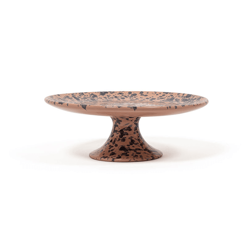 Splatter Cake Stand, D26cm, Blue and Pink