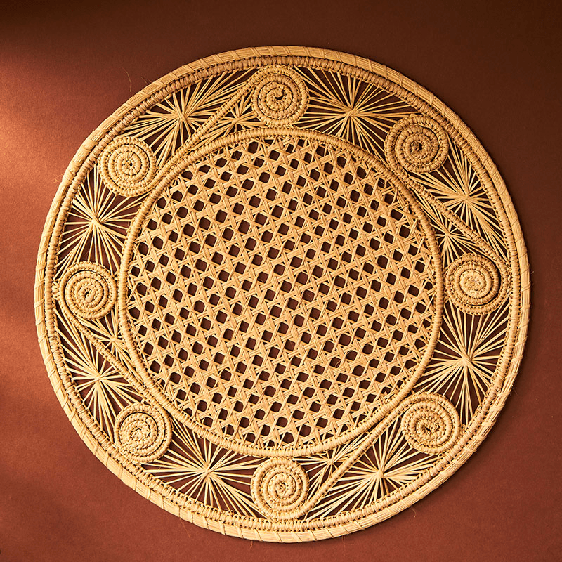 Sandra Set of 2 Woven Placemats, D35cm, Natural