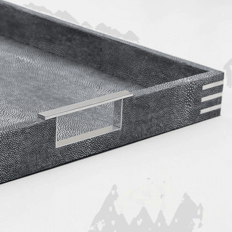 Chandler Rectangular Drinks Tray, 54 x 40 cm, Charcoal Grey