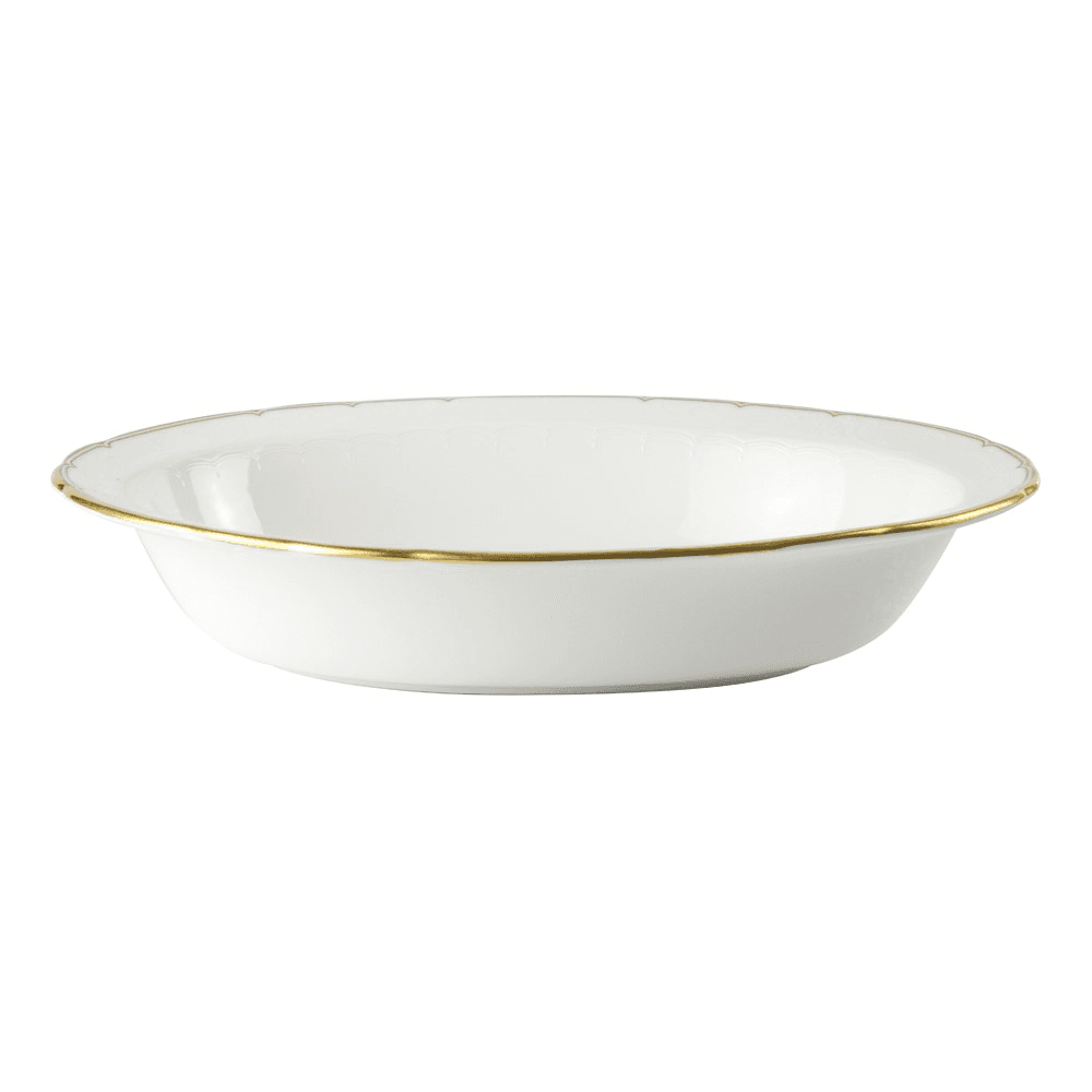 Darley Abbey Pure Gold Open vegetable dish, D19 x H5cm, White/Gold