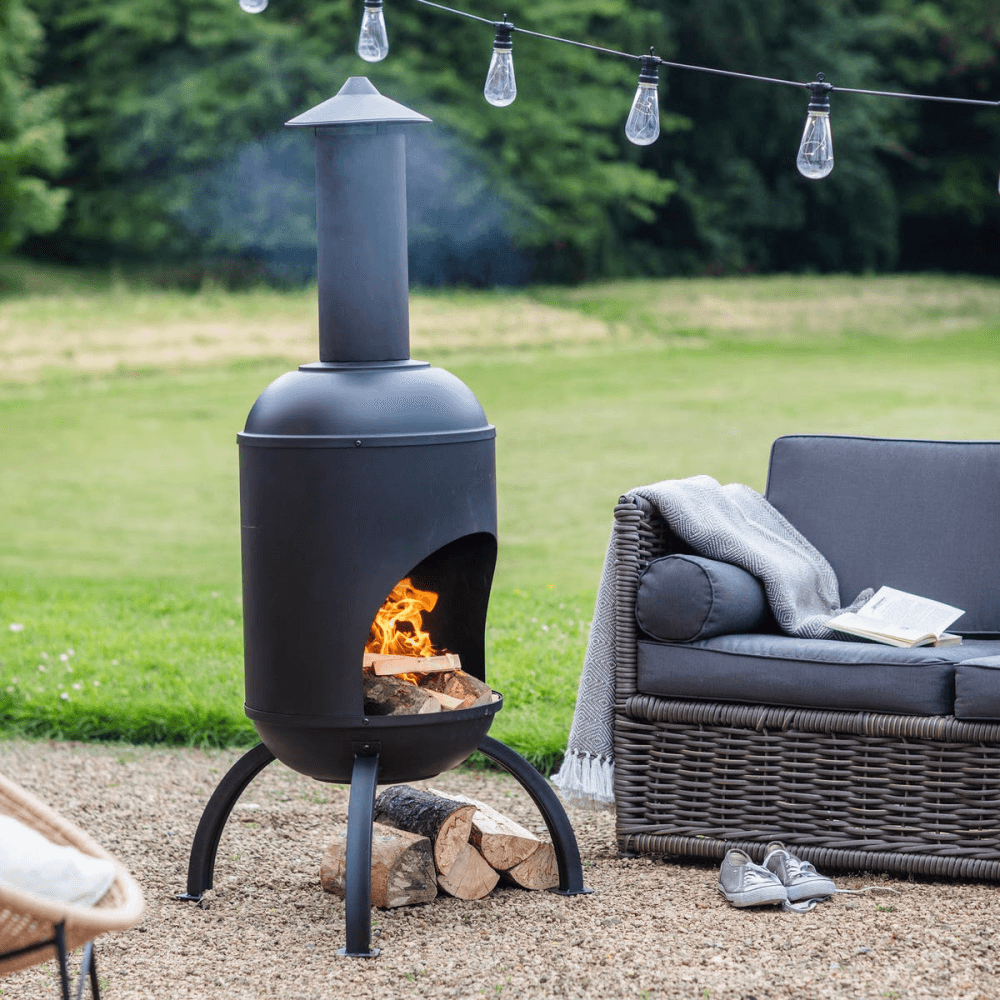 Chiminea, H160 x D70 x W70cm, Black
