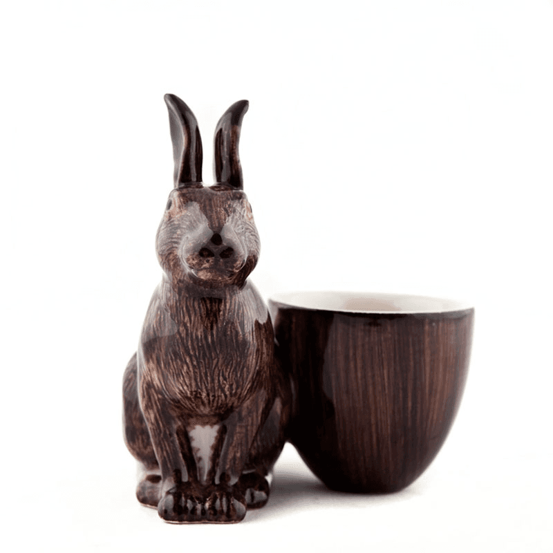 Hare Egg Cup, H9cm, Brown