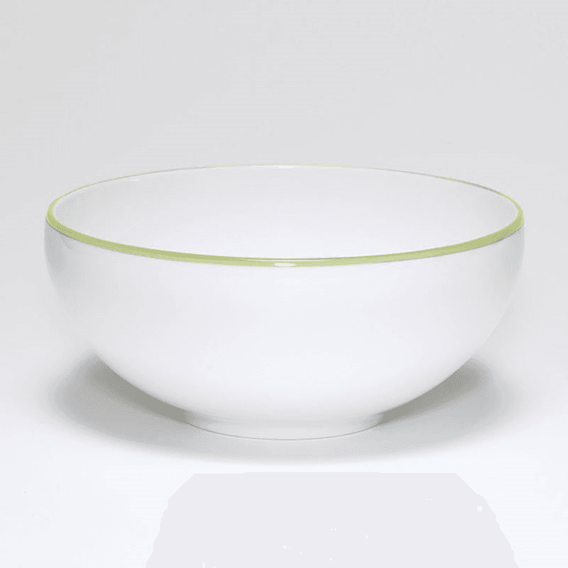 Breakfast Bowl, D15cm, Apple Green Rim