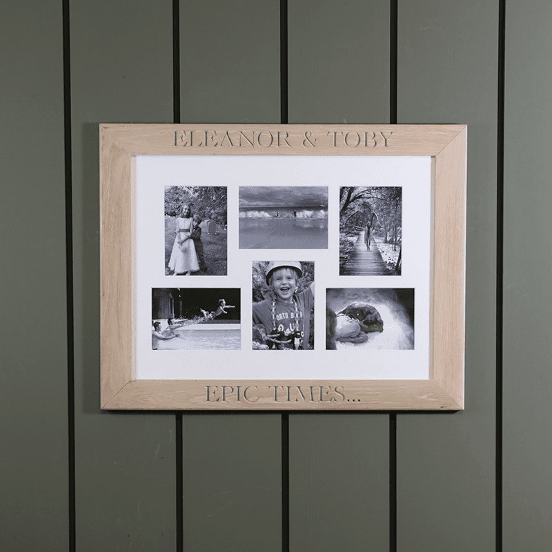 Engraved Multi Frame, Oak, Large, 68 x 53 x 2cm