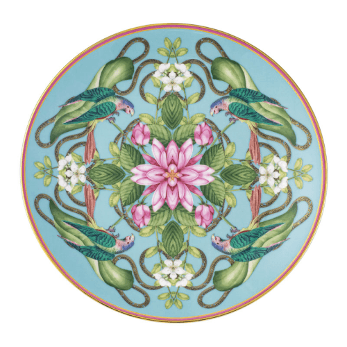 Image showing the Wonderlust Menagerie Coupe Plate, D20cm, Aqua product.