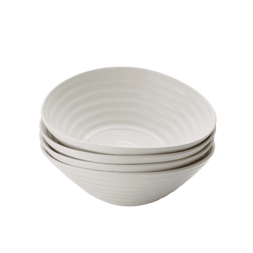 Image showing the Ceramics Set of 4 cereal bowls, 19cm, White product.