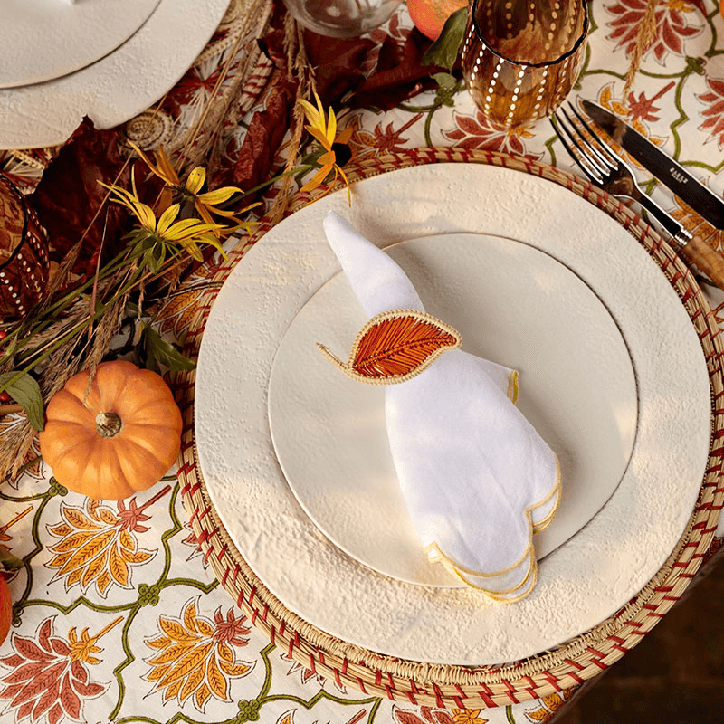 Indiana Tablecloth, 150 x 300cm, Burnt Orange