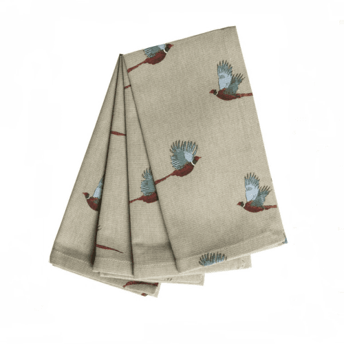 Image showing the Pheasant Set of 4 napkins product.