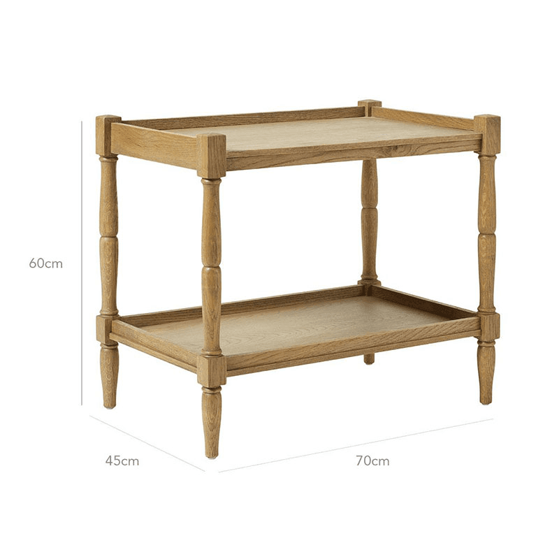 Radnor Sofa side table, Large, Weathered Oak