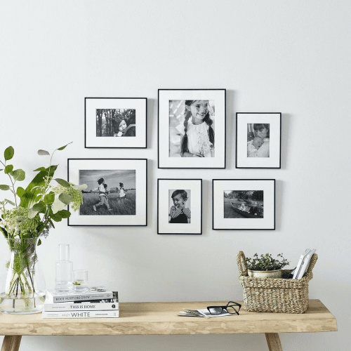 Image showing the Fine Black Gallery Set of 6 frames, Black product.